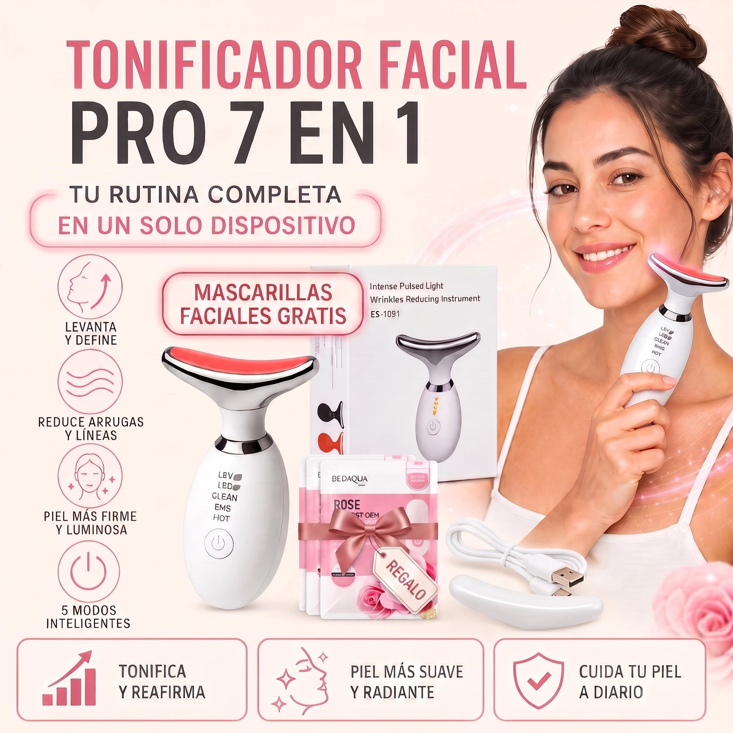 TONIFICADOR FACIAL PRO 7 EN 1