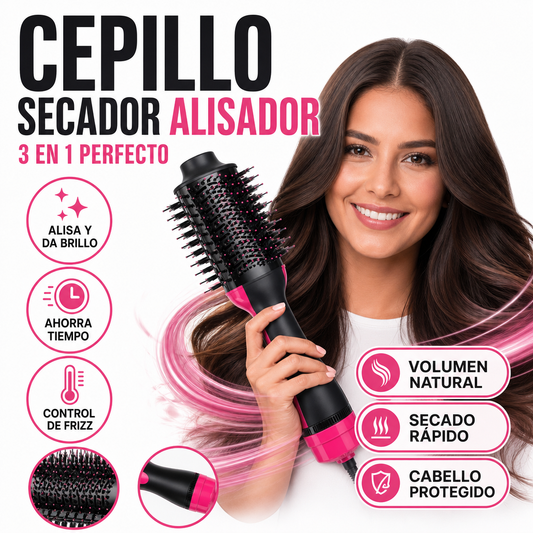 CEPILLO PROFESIONAL 3 EN 1 💖 CABELLO PERFECTO EN MINUTOS